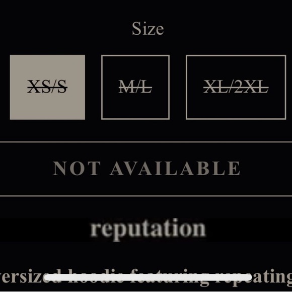 REP TS hoodie āThere Will Be No Explanation There Will Just Be Reputationā¦ā XS/S - Picture 9 of 10